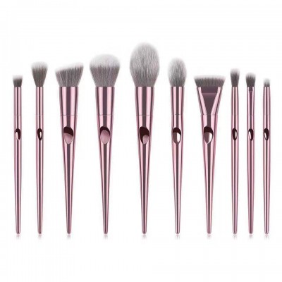 Fashion Cosmetic Cheap Buy Natural Goat Hair Kabuki Face Blush Rose Gold Makeup Brush Set